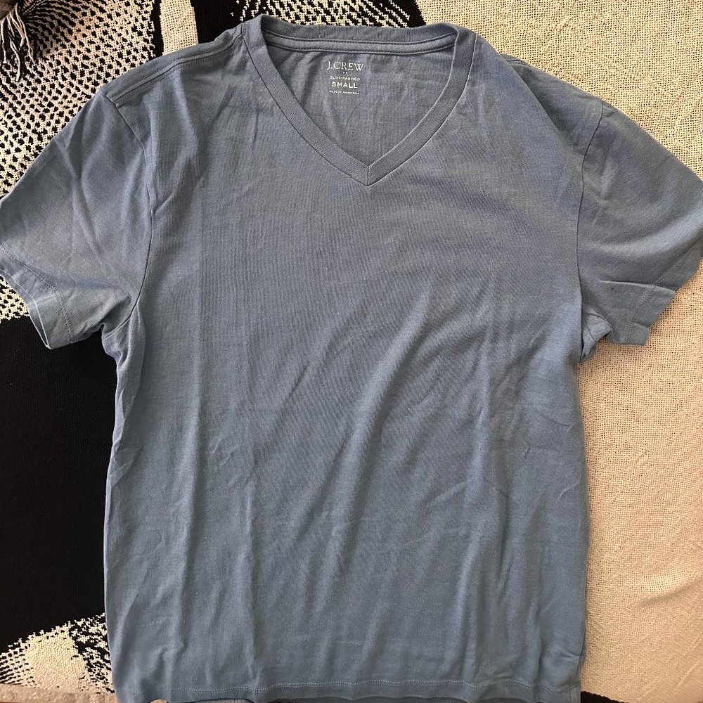J. Crew Factory blue v-neck t-shirt